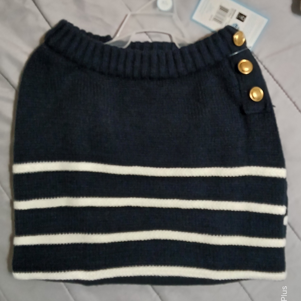 Draper James Size Extra Large Dog Sweater Navy With White Stripes NWT